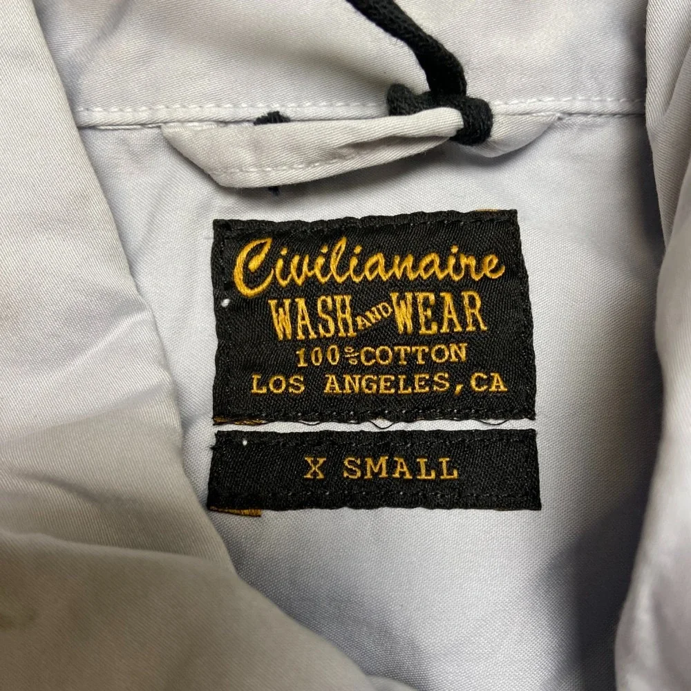 Civilianaire Peace Jacket Men XS Gray Cotton Outdoor Travel Classic Button Front